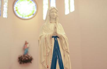 Imagem peregrina de Nossa Senhora de Lourdes na Catedral de Goiânia